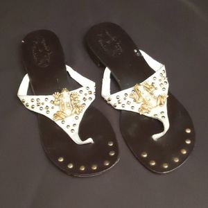 Ramon Tenza Jeweled Frog Sandals